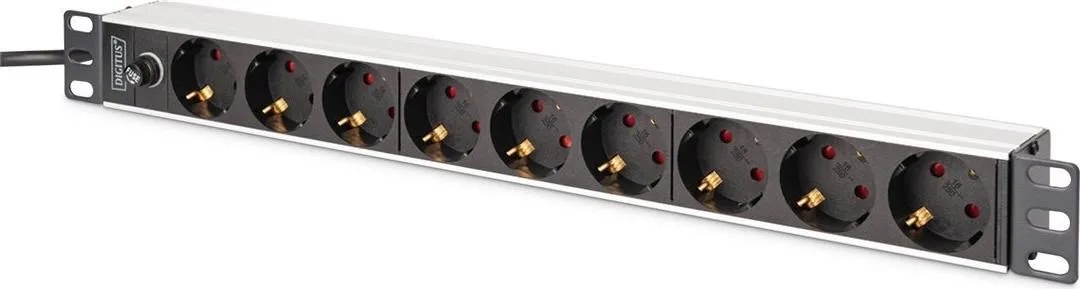 Striscia di alimentazione PDU Rack 19" con fusibile …