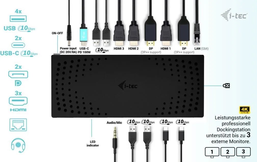 i-Tec - Dockingstation - USB-C / USB4 / …