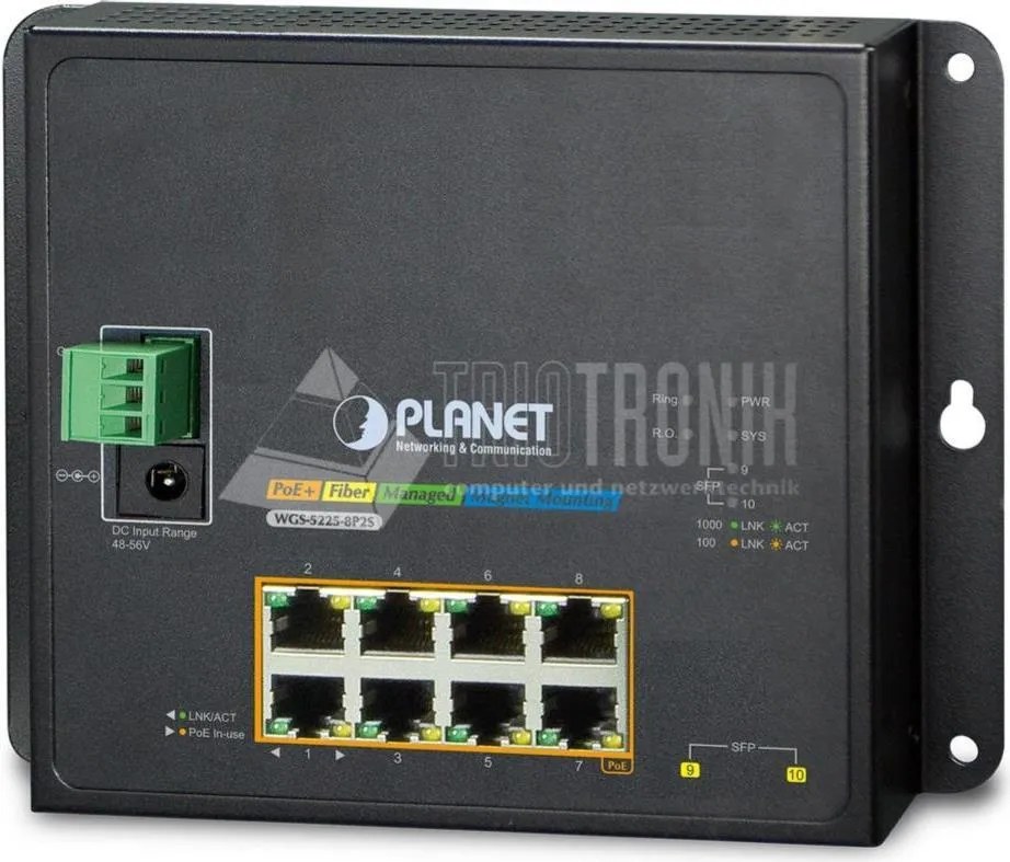 PLANET WGS-5225-8P2S switch di rete Gestito L2+/L4 Gigabit …