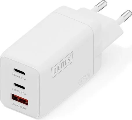 Digitus DA-10303 Caricabatterie da parete GaN II 67W …