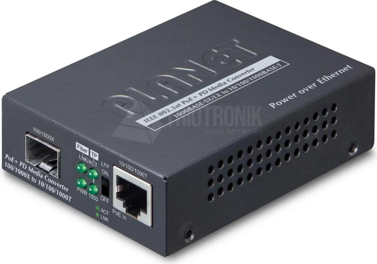 PLANET 802.3at PoE+ PD convertitore multimediale di rete …