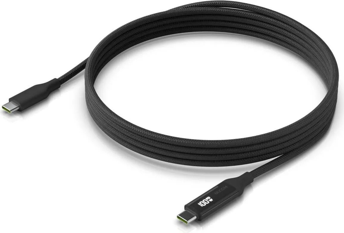 Ubiquiti UACC-Cable-USB-100W-2M-BK cavo USB USB C Nero, Grigio