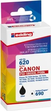 edding EDD-620 schwarz Tintenpatrone ersetzt Canon PGI-580XXL BK …