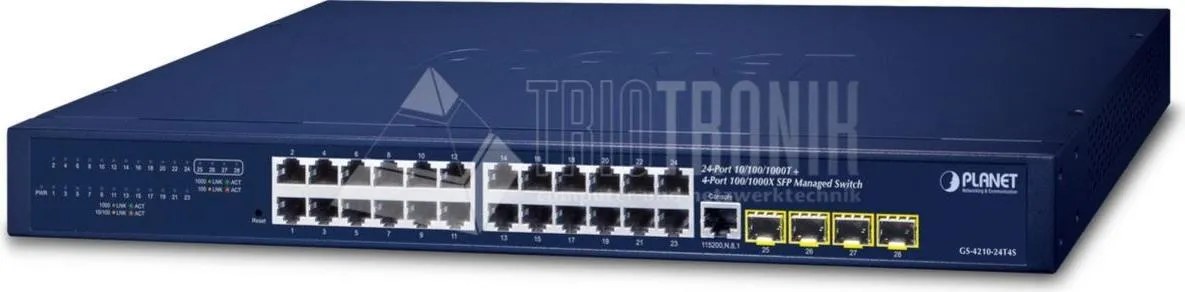 Planet GS-4210-24T4S Switch Ethernet Gigabit Gestito 24-Port L2 …
