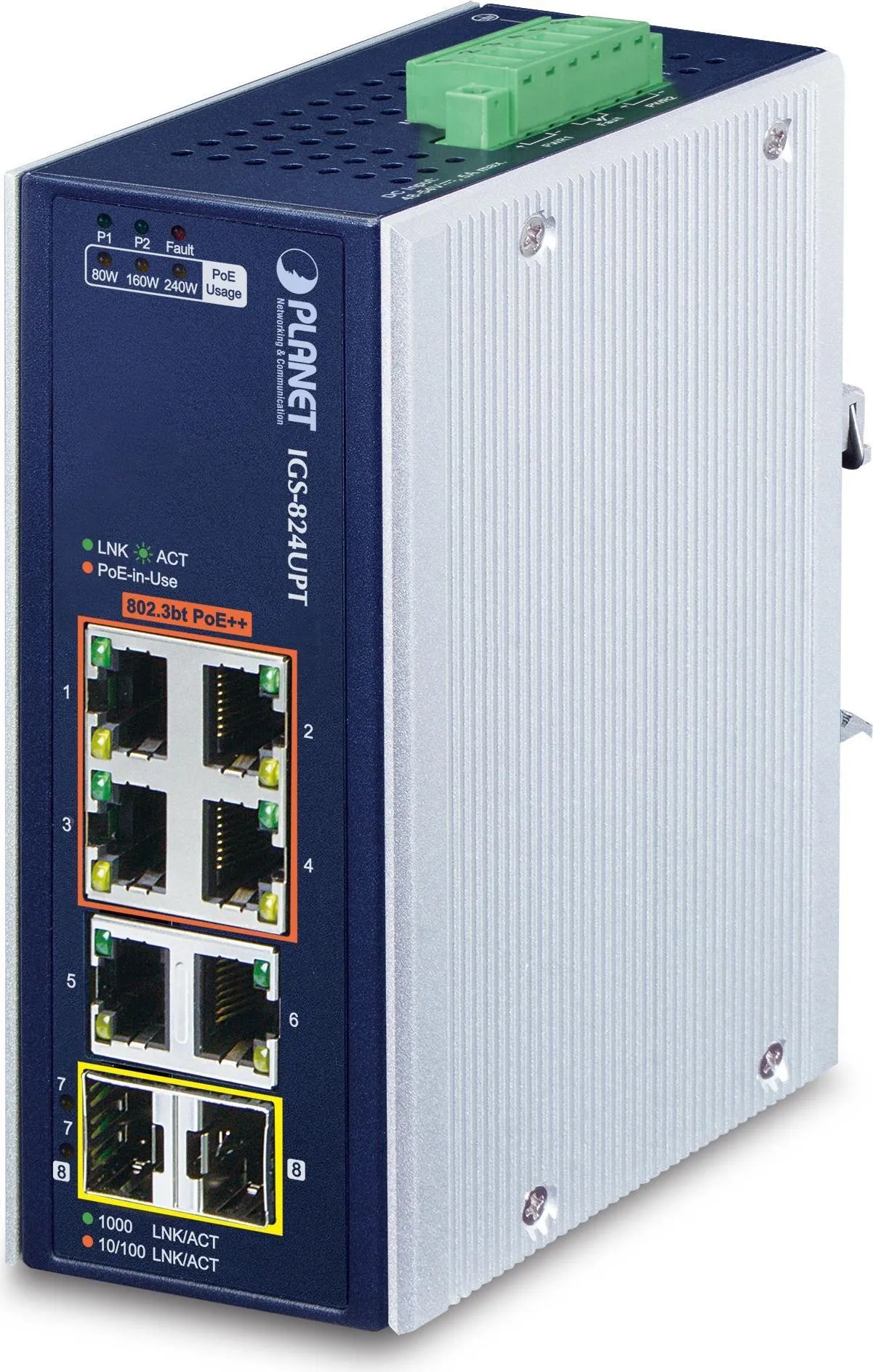 PLANET IP30 Industrial 4-Port Non gestito Gigabit Ethernet …
