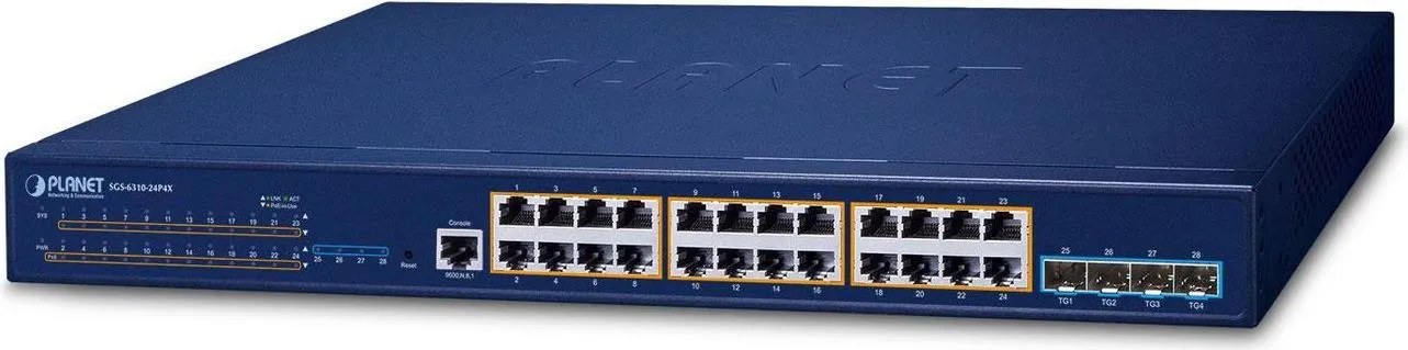 Planet SGS-6310-24P4X Switch Ethernet Gigabit Layer 3 Gestito …