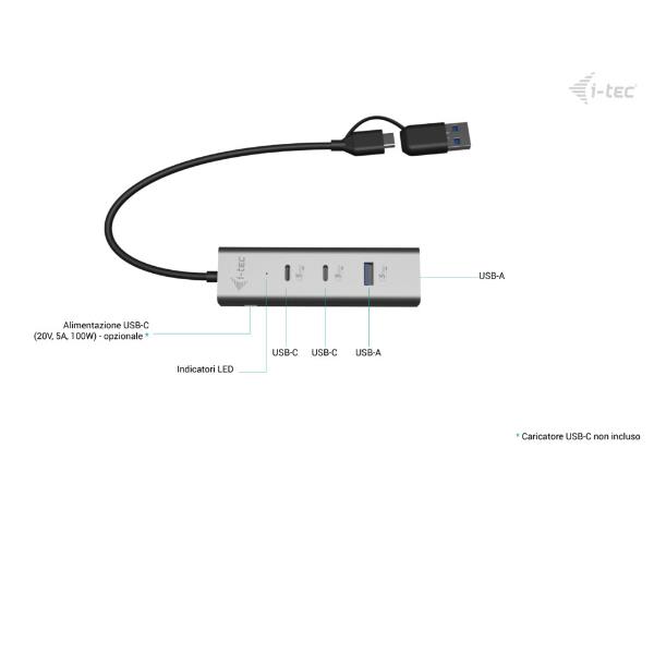 I-Tec HUB Universale MTL USB-CUSB-A (4 porte USB …