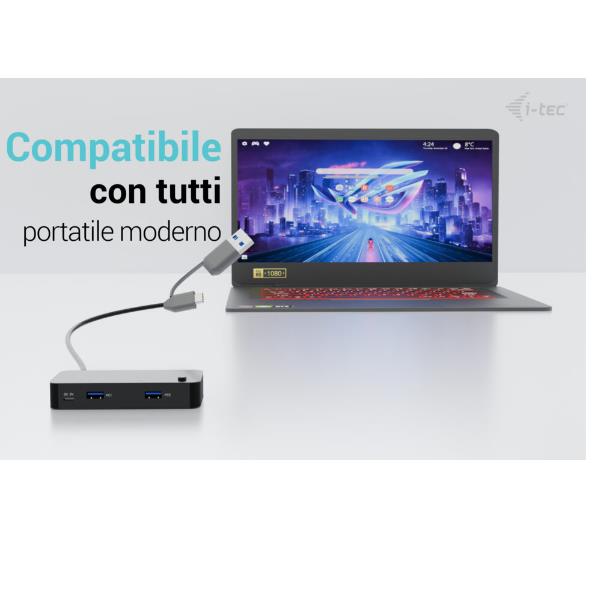 I-Tec HUB Universale KVM 4 porte 2X USB-C …