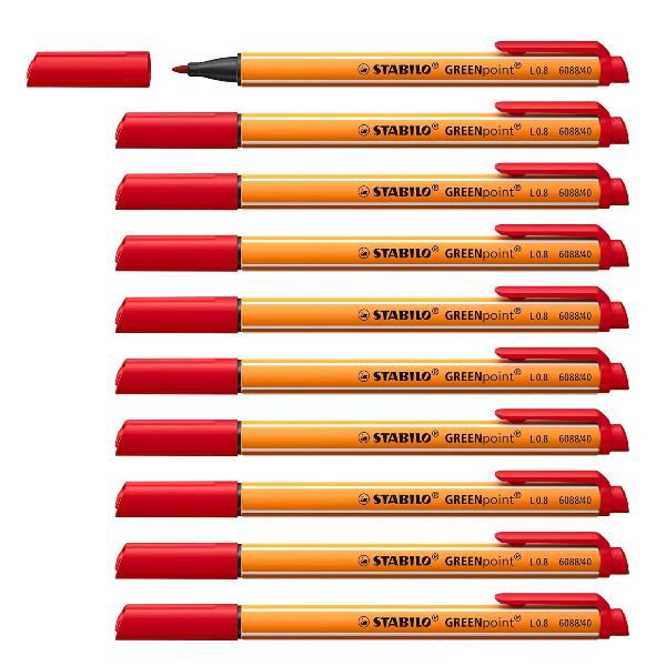 Pennarello Greenpoint - punta 0,8mm - rosso - …