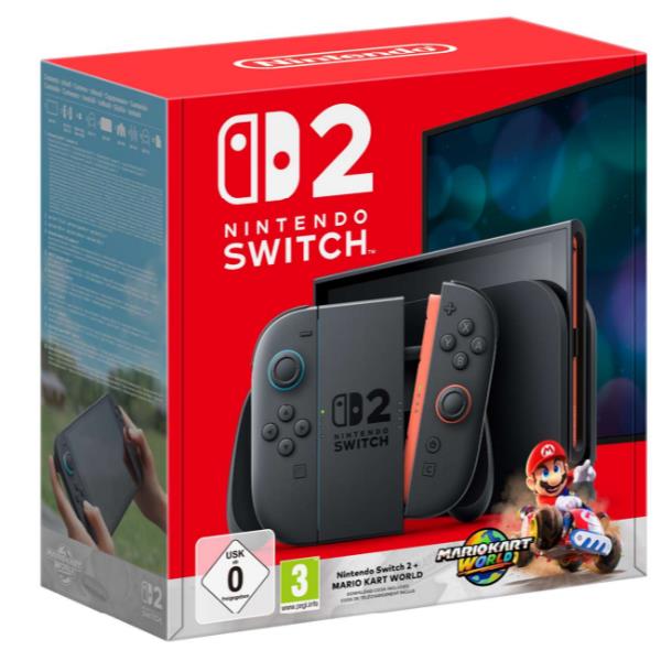 Switch 2 Console Black + Mario Kart World …