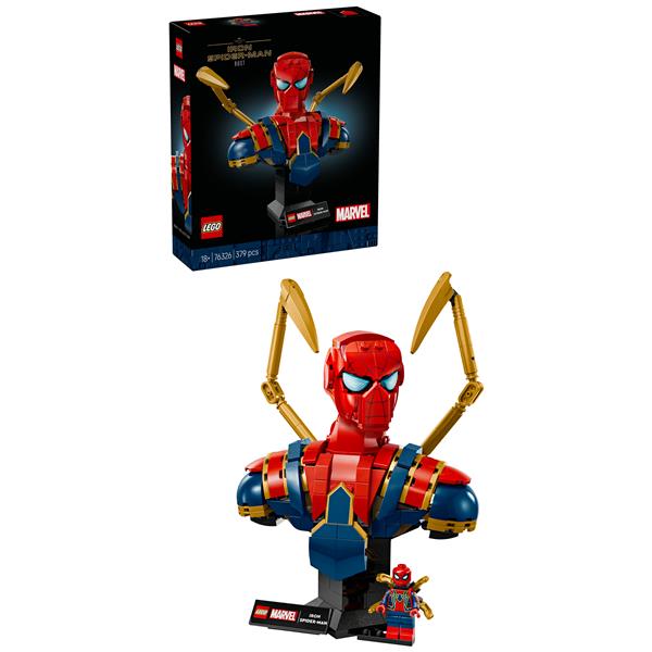 LEGO MARVEL BUSTO DI IRON SPIDER MAN MODELLINO …