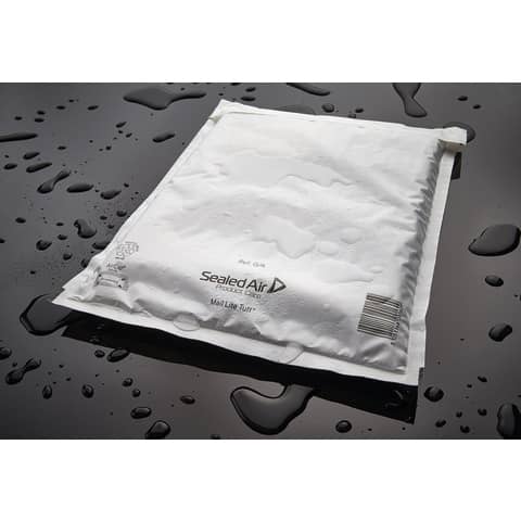 Busta imbottita Mail Lite Tuff Cushioned - impermeabile - D (18 x 26 cm) - bianco - Sealed Air - conf. 10 pezzi
