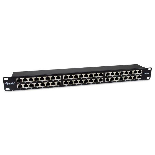 EQUIP 48-PORT CAT.6A SHIELDED PATCH PANEL