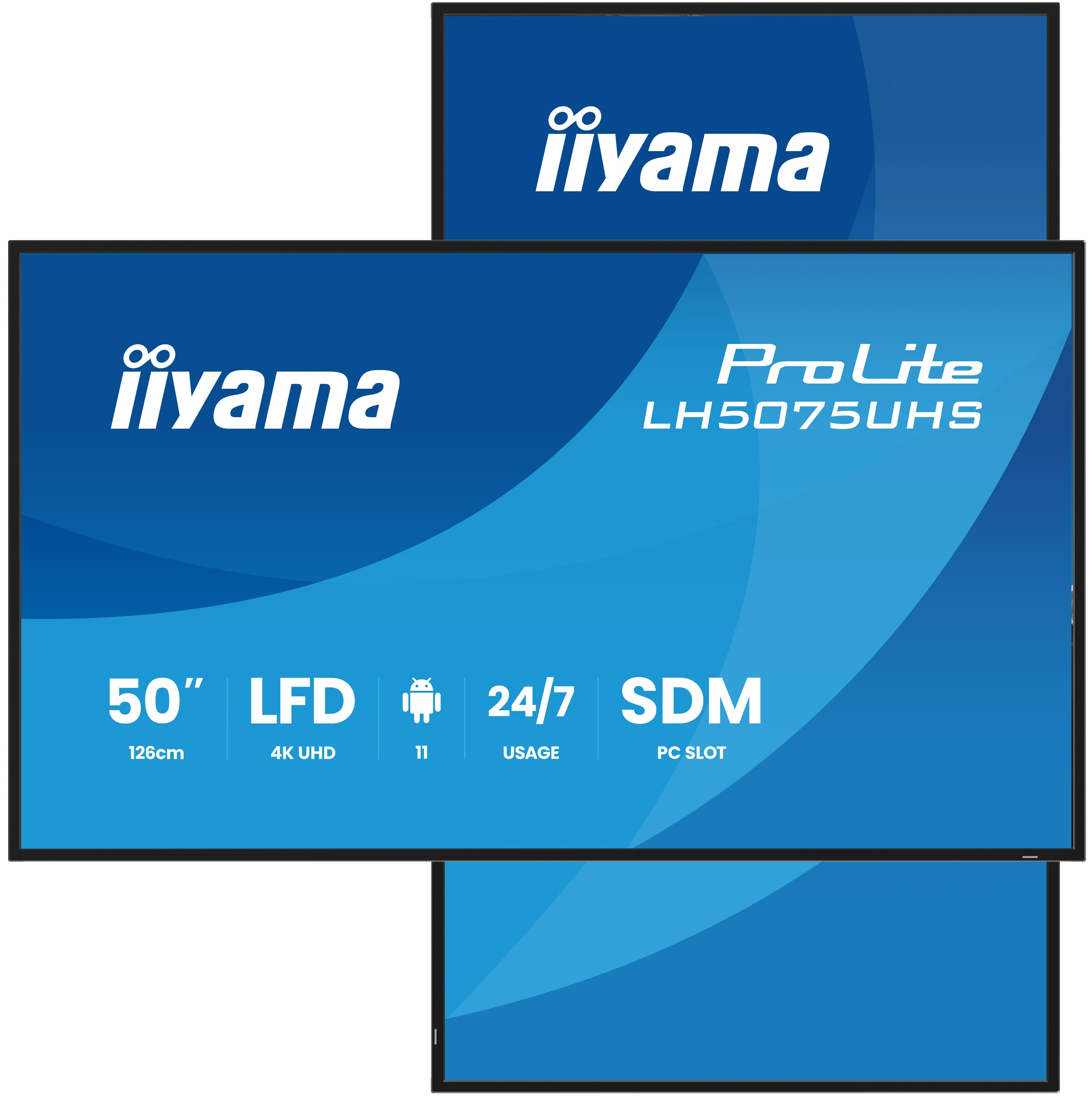 iiyama LH5075UHS-B2AG, Pannello piatto per segnaletica digitale, 125,7 …