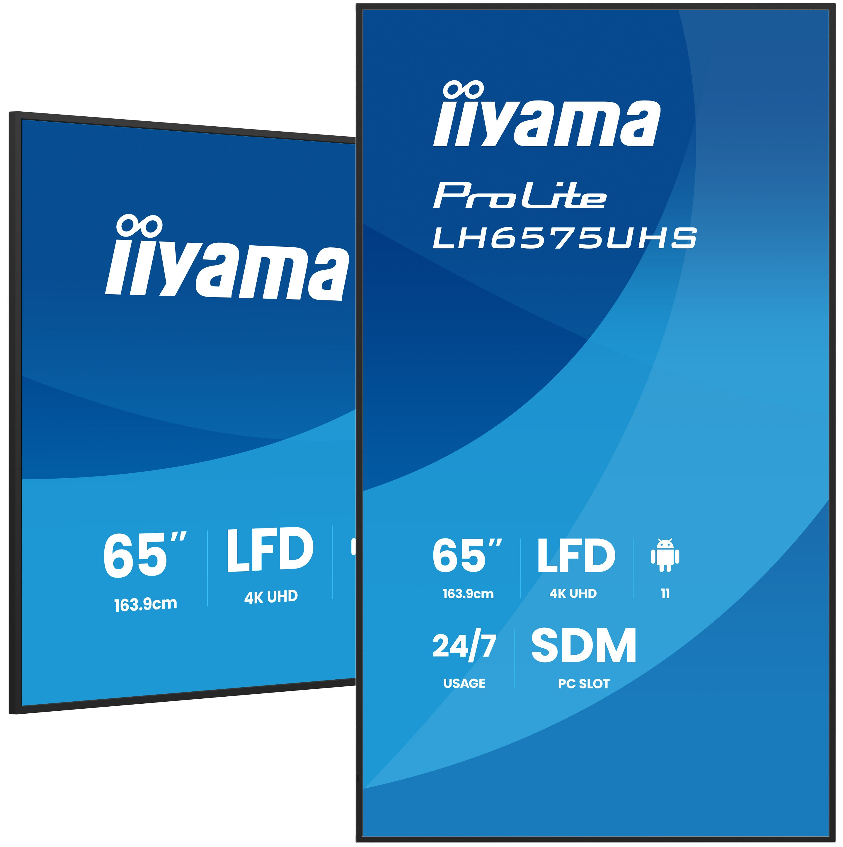 iiyama LH6575UHS-B2AG, Pannello piatto per segnaletica digitale, 163,8 …