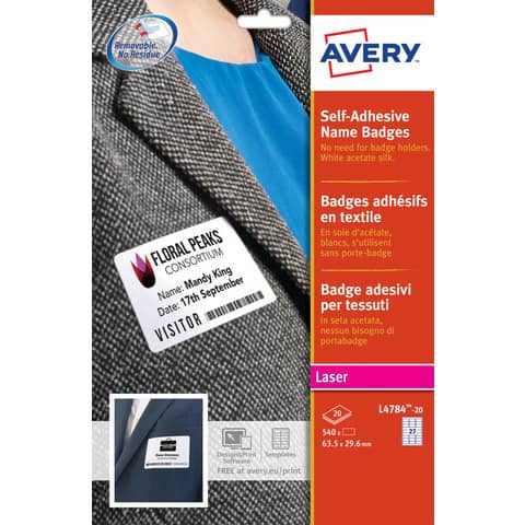 Etichette badge - in seta acetata - angoli …