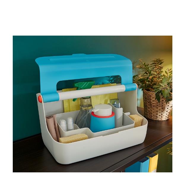 Cassetta portaoggetti Cosy - con maniglia - blu …