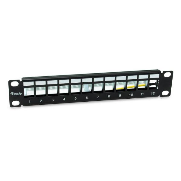EQUIP 12-PORT KEYSTONE SHIELDED PATCH PAN