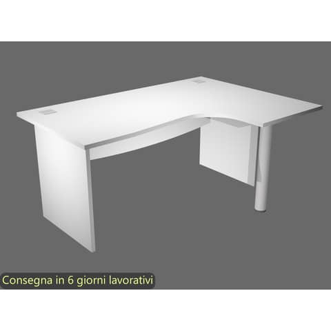 Scrivania compact Agorà - fianco dx melaminico - …