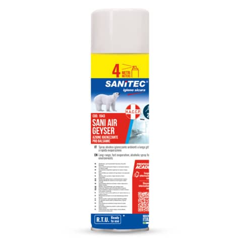 Spray alcolico igienizzante - per ambienti - Sani …
