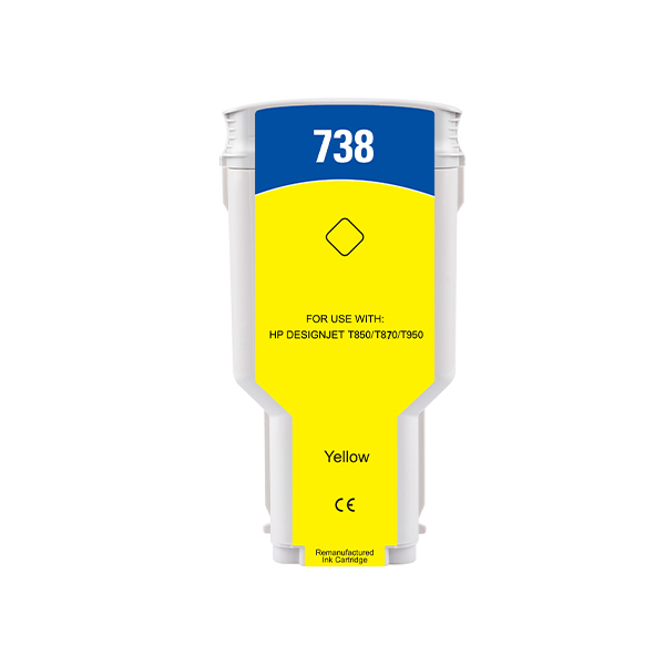 300ML YELLOW REMAN HP DESIGNJET T850,T870,XT870,XT950#676M8A