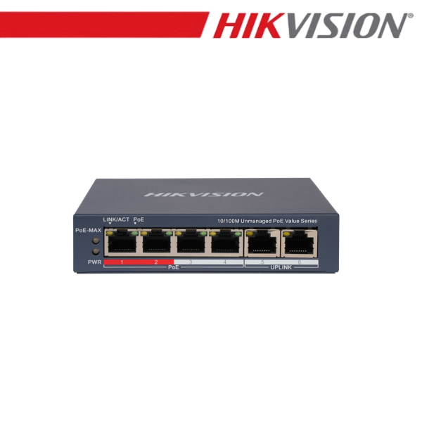 SWITCH 4P LAN 10/100M RJ45 POE + 2P …