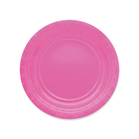 25 piatti piani D18cm Ecocolor biodegradabile fucsia Big …