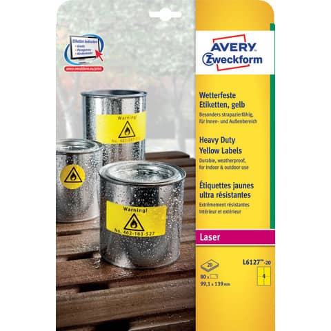 Etichette adesive L6127 - in poliestere - laser …