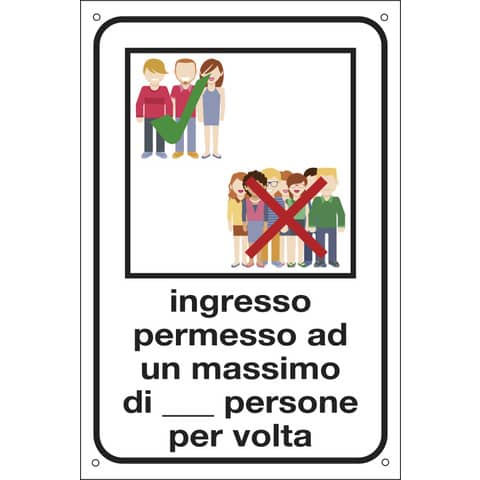Etichetta attacca e stacca - ''Ingresso permesso ad …