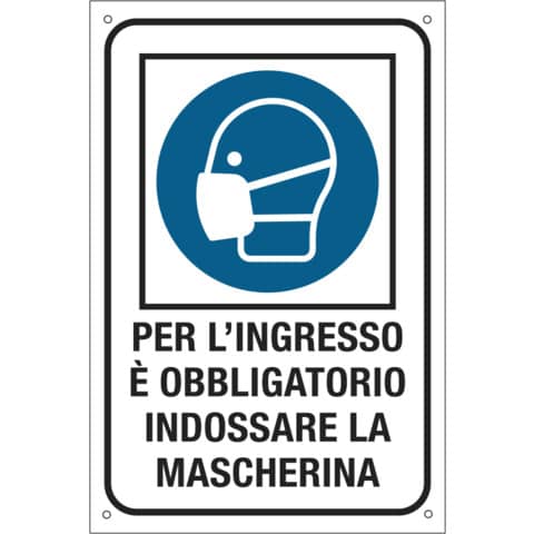 Etichetta per vetrofanie - ''Obbligo uso mascherina'' - …