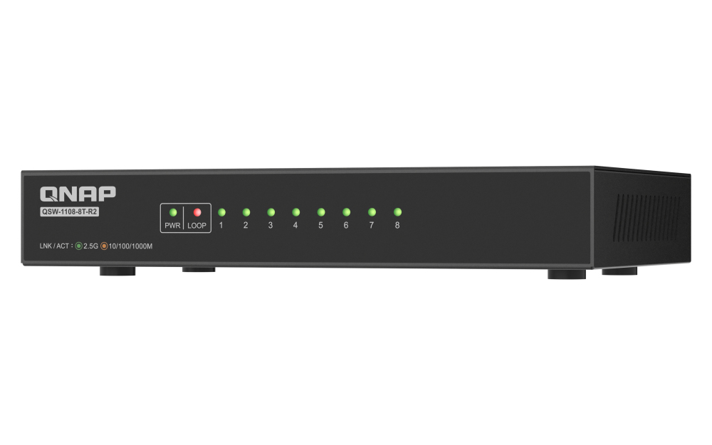 SWITCH QNAP QSW-1108-8T-R2 8P 2.5GBPS, CON RJ45 - …