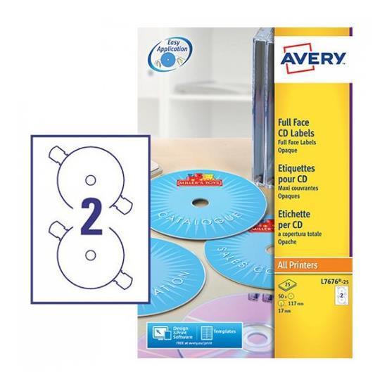 Etichetta adesiva L7676 per CD/DVD - permanente - …