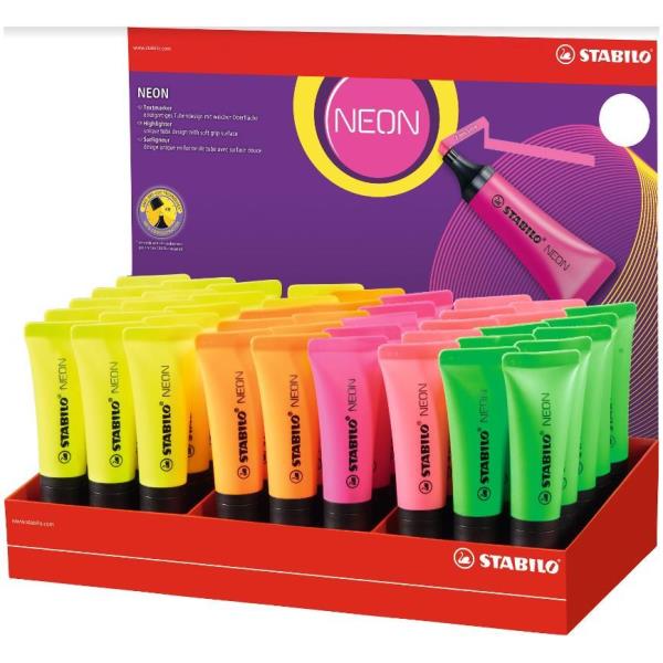 Evidenziatore Neon - colori assortiti - Stabilo - …