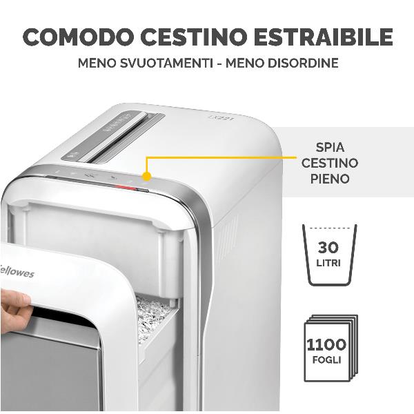 Fellowes Powershred LX221 - Distruggidocumenti - Micro-Cut - …