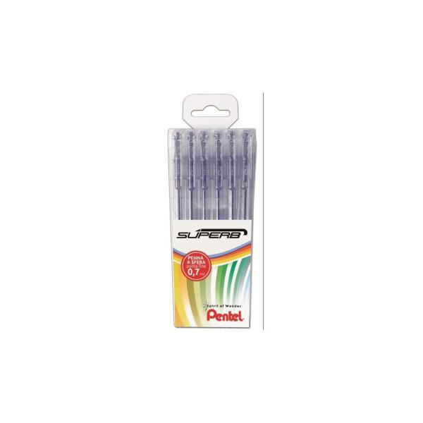 Pentel Superb - Penna a sfera - nero …