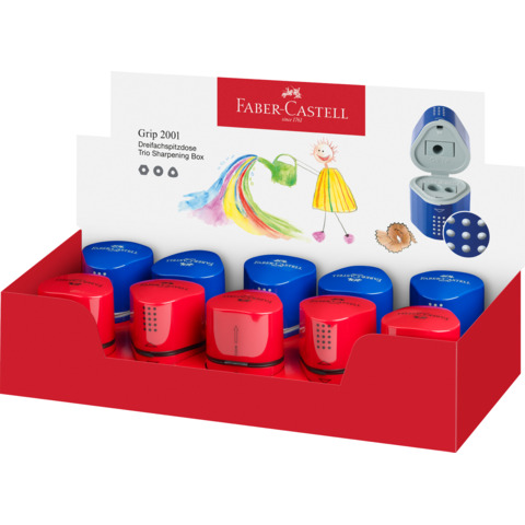 Faber-Castell GRIP 2001 - Temperino con contenitore - …