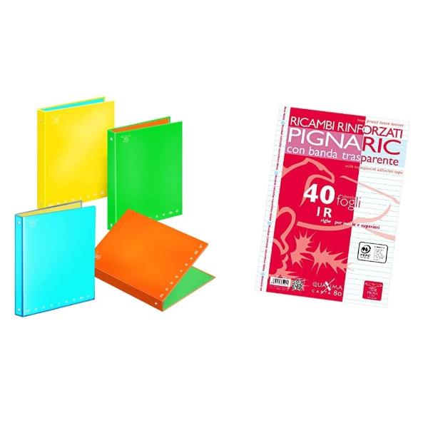 PIGNA Monocromo Fluo - Quaderno ad anelli - …