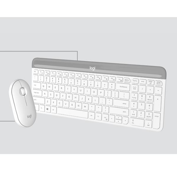 Logitech Slim Wireless Combo MK470 - Set mouse …
