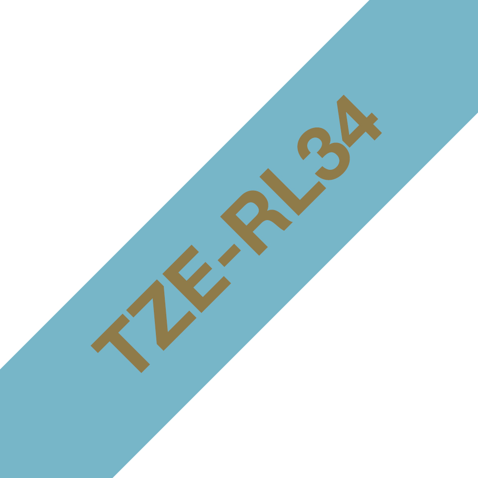 Brother TZe-RL34 - Satinata - oro su azzurro …