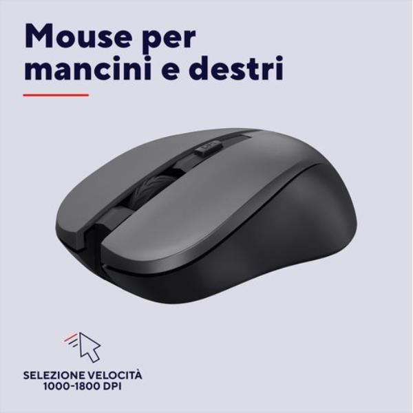 Set tastiera wireless + mouse wireless ultrasilenzioso Trezo …