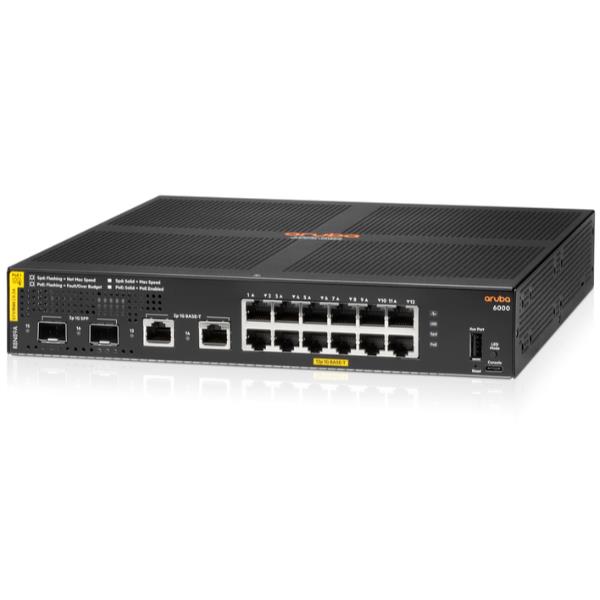 HPE Aruba 6000 12G Class4 PoE 2G/2SFP 139W …