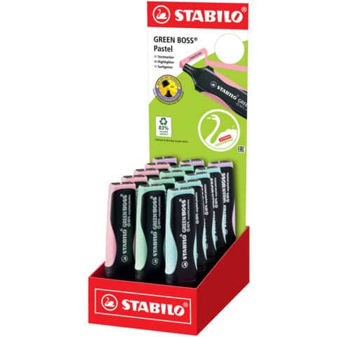 Evidenziatore Green Boss - colori assortiti pastel - …