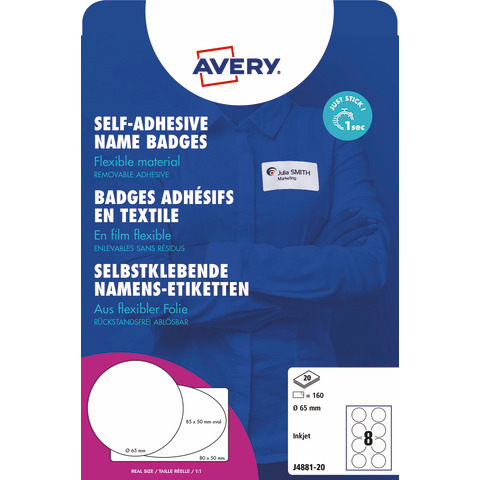 Etichette badge - rimovibili - per stampanti inkjet …