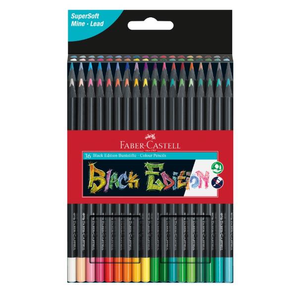 Matite colorate triangolare Black Edition - colori assortiti …