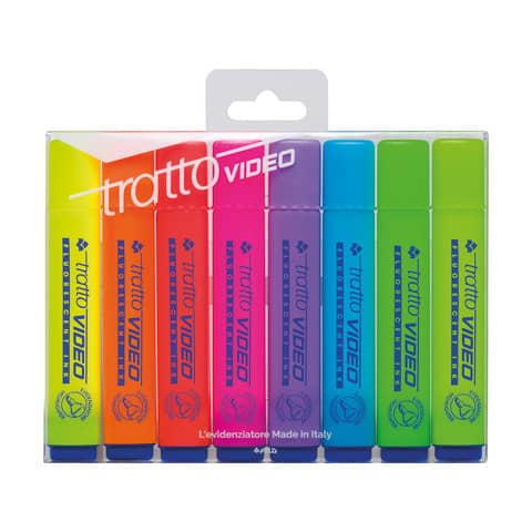 CF8 PEZZI TRATTO VIDEO COLORI ARCOBALENO FLUO