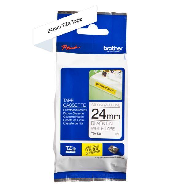 NASTRO TIPO TZ 24MM NERO/BIANCO ADESIVO RESISTENTE LUNGHEZZA …