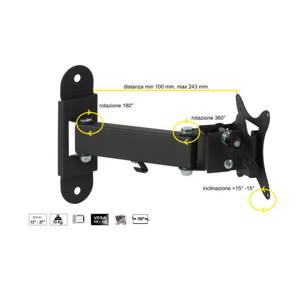 Link - Kit montaggio (braccio snodato, placca adattatore, …