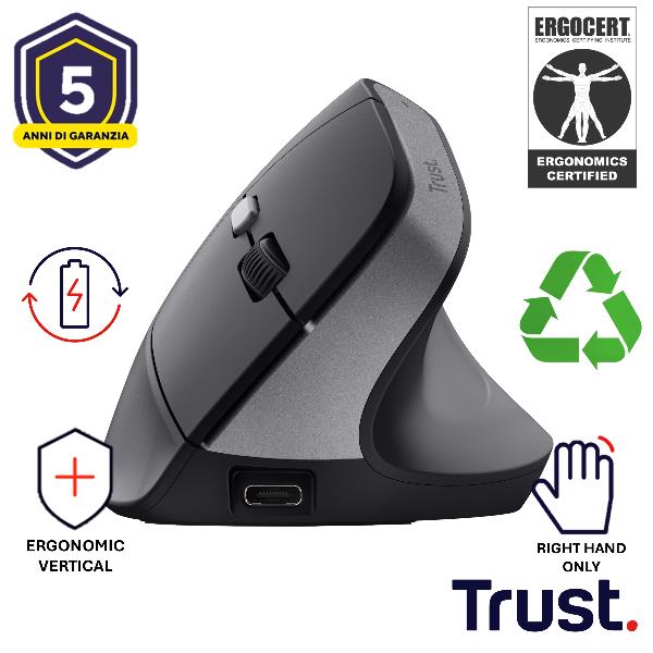 Trust TM-270 - Mouse - ergonomico - per …