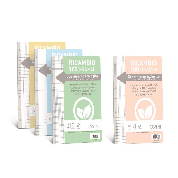 BLOCCHI QUADERNI E RUBRICHE - RICAMBIO RINFORZATO BIO …