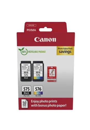 Canon PG-575/CL-576 Photo Paper Value Pack - Confezione …